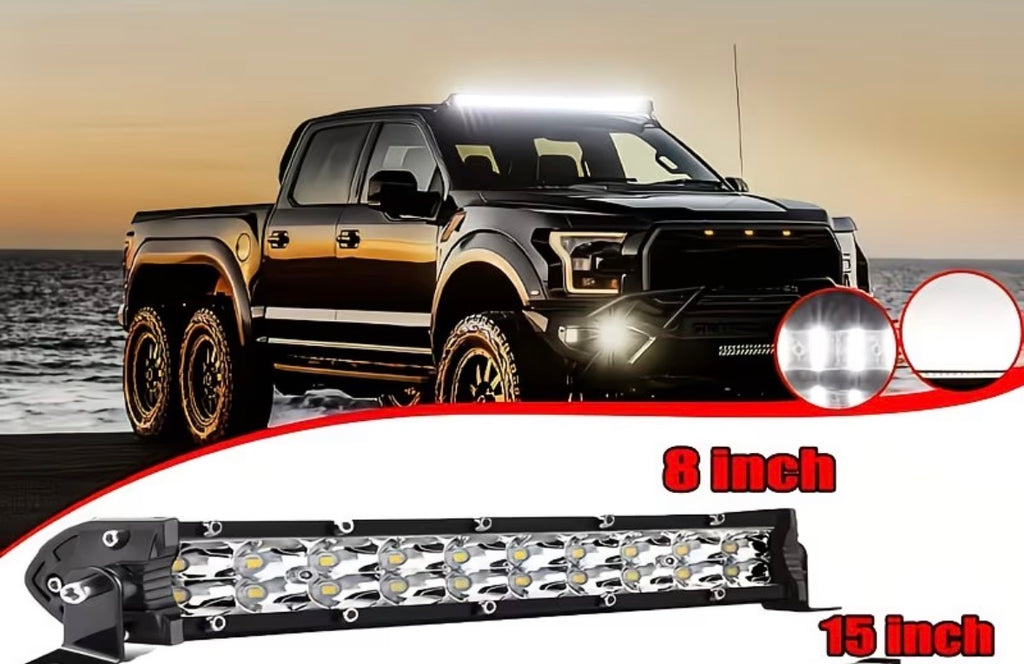 8 Inch LED Light Bars - Dual Row Ultra Thin